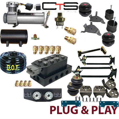 2005-2013 Dodge RAM 2500/3500 2WD FBSS Complete Air Suspension Kit with HD Weld on 4-Link