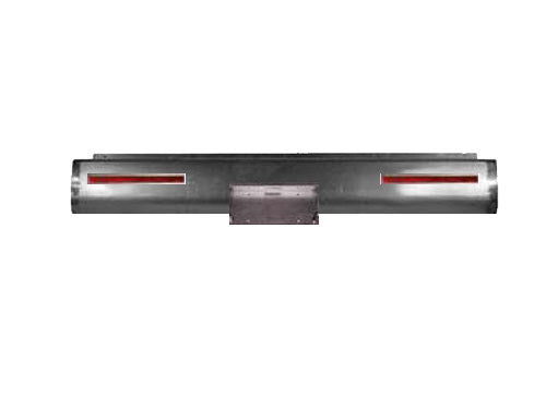1978 to 1993 Dodge Ram D150/250/350 Fabricated Rear Steel Rollpan with License and 2 LEDs