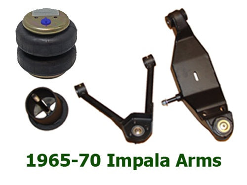 1964-1972 CHEVROLET CHEVY NOVA "X" BODY Upper/Lower  Control Arms with Bags and Mounts (set) airarm