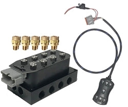 ACCURATE AIR 1/2" 8 Valves on manifold Valves VU4 with 7 Switch Box