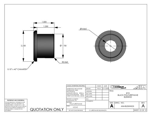 #15 Control Arm Bushing/out Sleeve. See image measure carefully