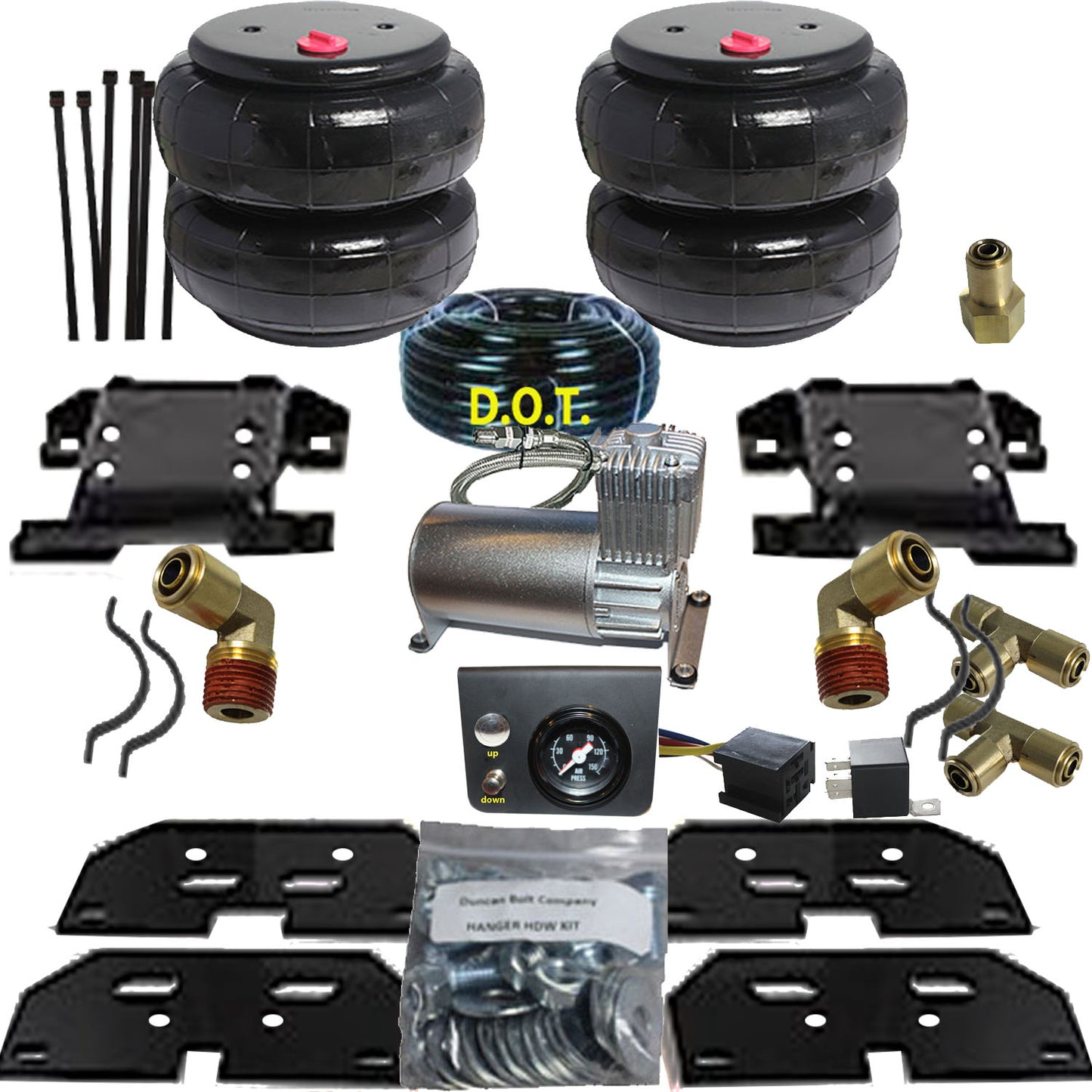 Dodge 2003-2013 RAM 2500/3500 Rear Air Helper Towing Assist Kit