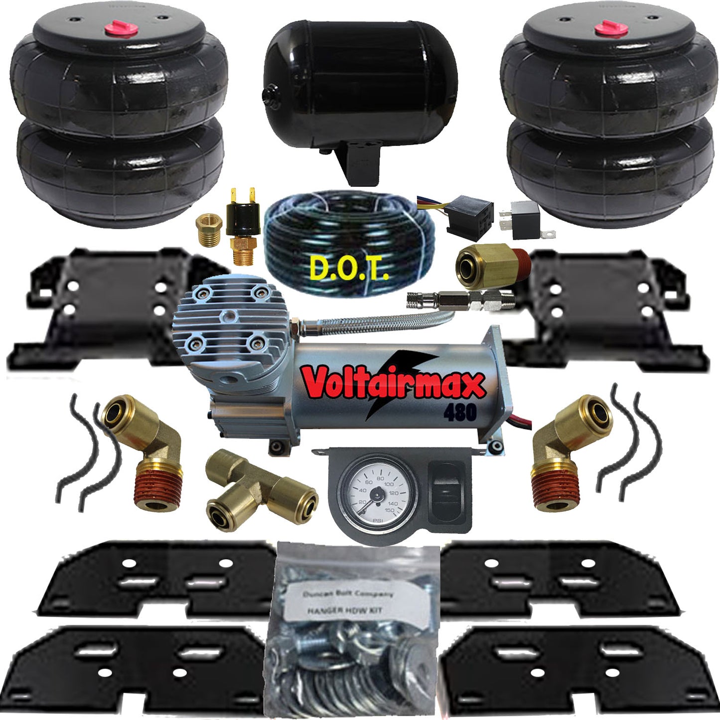 Dodge 2003-2013 RAM 2500/3500 Rear Air Helper Towing Assist Kit