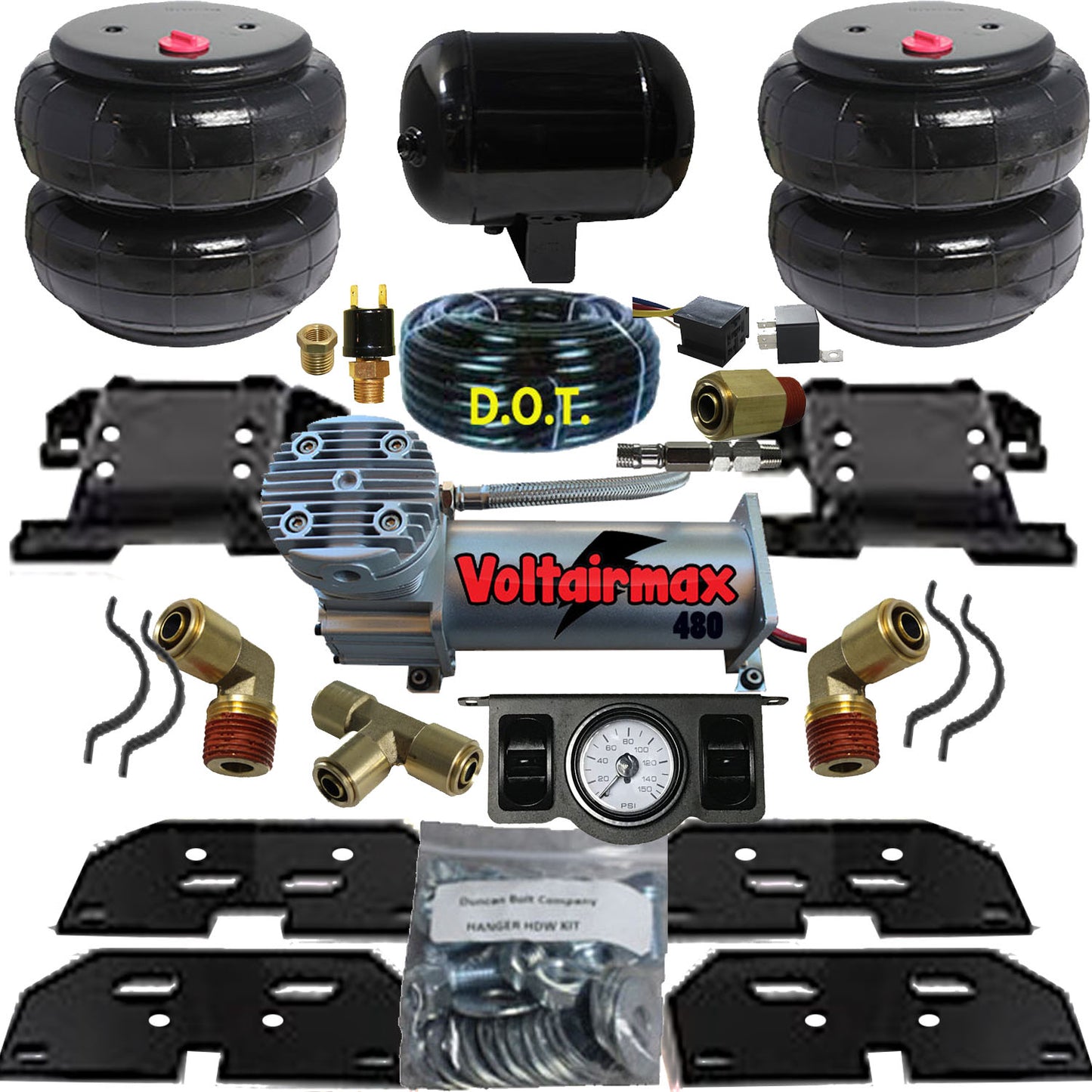 Dodge 2003-2013 RAM 2500/3500 Rear Air Helper Towing Assist Kit