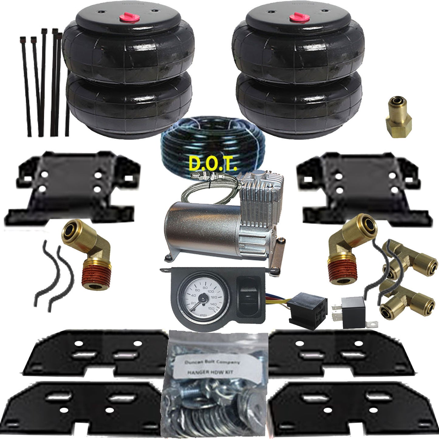 Dodge 2003-2013 RAM 2500/3500 Rear Air Helper Towing Assist Kit