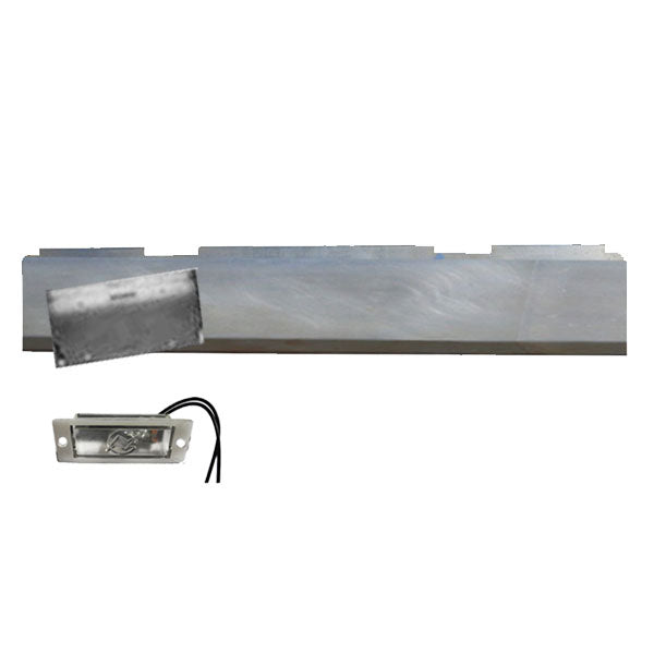 1986 TO 1993 Mazda Pickup Rear Steel Rollpan FABRICATED with License Angled Left