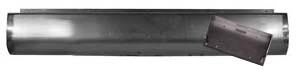 1980 to 1996 Ford F150 Fabricated Rear Steel Rollpan License Angled Right