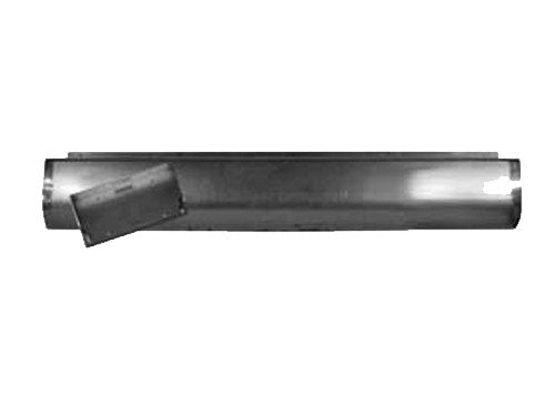 2005-2011 Dodge Dakota Fabricated Rear Steel Rollpan Smoothy with License Angled Left