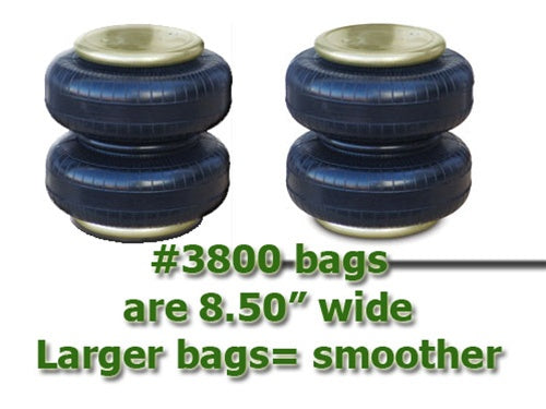 Upgrade To 3800lb. Air Bags & Brackets (Pair) Upgrades can only be added to a FBSS Airkit Purchase.