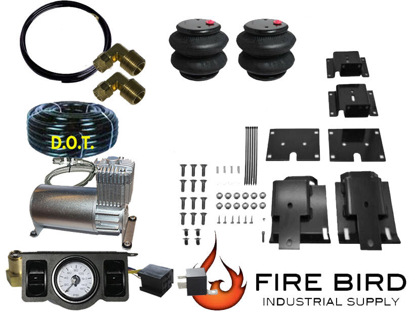 Dodge 2009-2018 RAM 1500 Rear Air Helper Towing Assist Kit Under Frame Works With COIL SPRING