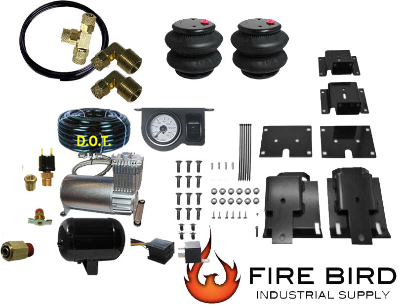 Dodge 2009-2018 RAM 1500 Rear Air Helper Towing Assist Kit Under Frame Works With COIL SPRING