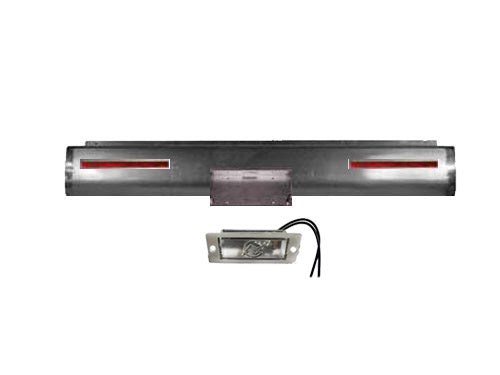 1978 to 1993 Dodge Ram D150/250/350 Fabricated Rear Steel Rollpan with License and 2 LEDs