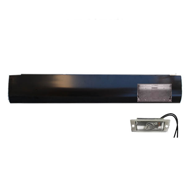 1994 to 2001 Dodge Ram 1500/2500/3500 Rear Steel Rollpan Smoothy with License Straight Right