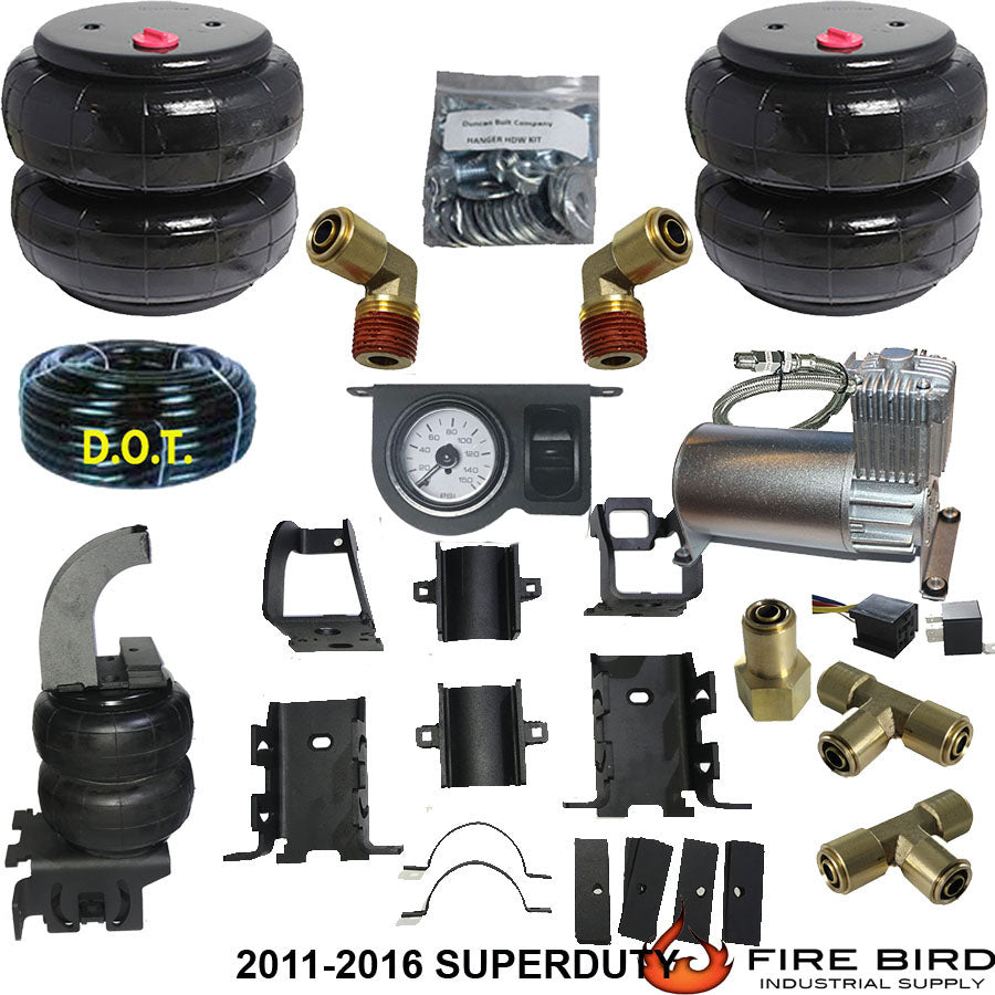 2011-2016 Ford F-250 F-350 Rear Air Helper Towing Assist Kit Under Frame