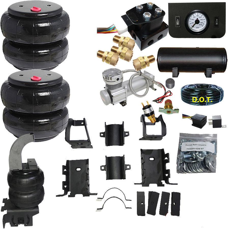 2011-2016 Ford F-250 F-350 Rear Air Helper Towing Assist Kit Under Frame