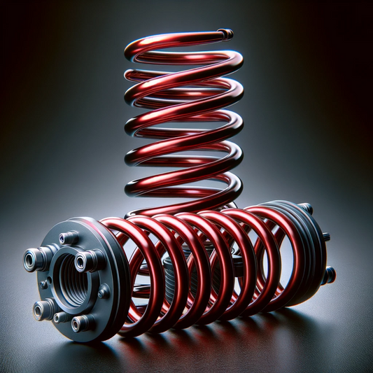DALL·E-2023-12-01-15.25.45-A-detailed-rendering-of-drop-springs-essential-components-in-vehicle-lowering-modifications.-The-image-focuses-on-the-coiled-structure-of-the-springs