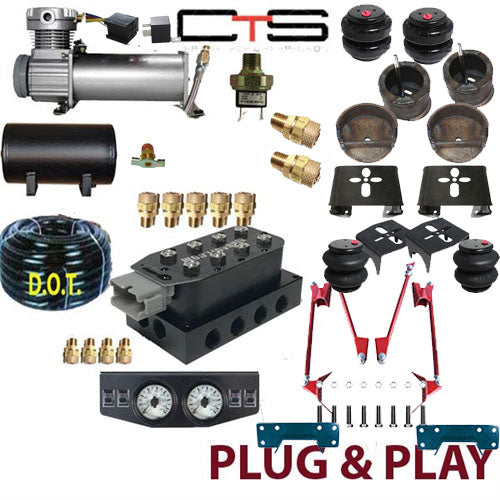 Chevrolet CAMARO 1967-1969 Plug and Play FBSS Complete Air Suspension Kits w/ special 4 link