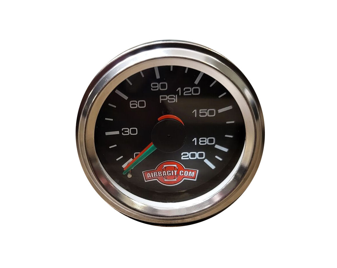 Air Pressure 200psi Gauge Only/2-Needles. No Fittings May Ship Black or White