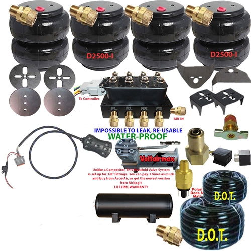 Lightening plug and play air bad suspension kit 