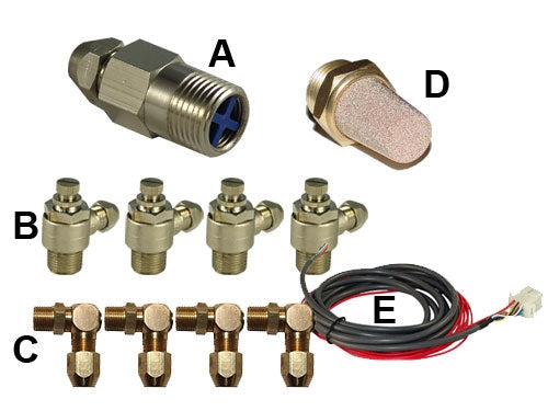 1/2" Fitting Pack 4 Dual Manifold Valves Speed Control Valves as shown