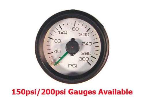 Air Pressure 200psi Gauge Only/2-Needles. No Fittings May Ship Black or White