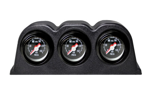 3-Gauge Pod /2-Dual Needle Air Pressure Gauges