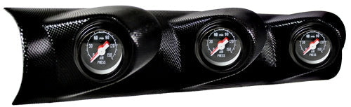 Pillar Pod Left Triple/Air Pressure Gauges Carbon Fiber