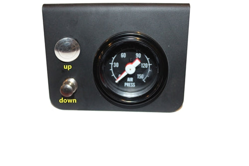 electric up Pneumatic Push-Button down Miniature slow valves Gauge Panel Black Face unless white specified