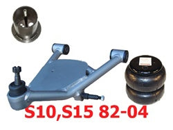 1982-2004 Che S10 S15 Lower Control Arms with Bags and Mounts airarm