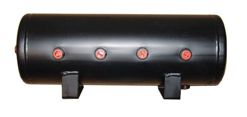 9 Gallon -  8 port Black Steel  Air Tank