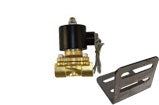 1/4" 2W-025-08 2.5mm Orifice 125psi Brass Electronic Air Valve/Brackets