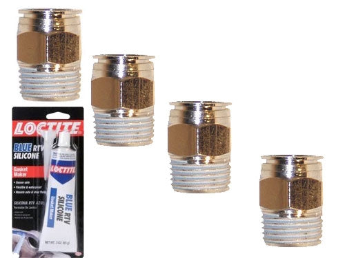 Add 4 bag air fittings for 3/8" Push Tube Airline. With a $5 tube of Loctite.  Save a Fortune