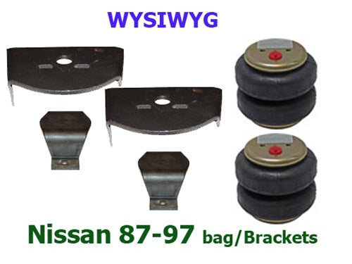 Nissan 87-97 Upper/Lower Bag Brackets/Bags pr