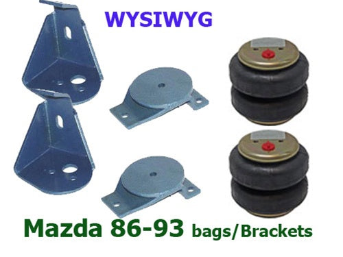 Mazda 86-93 Front Upper/Lower Bag Brackets/Bags pr