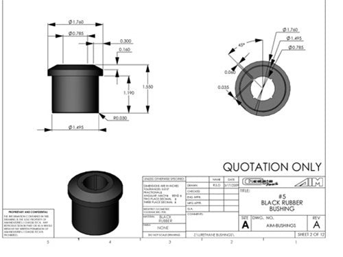 #05 Control Arm Bushing/out Sleeve. See image measure carefully