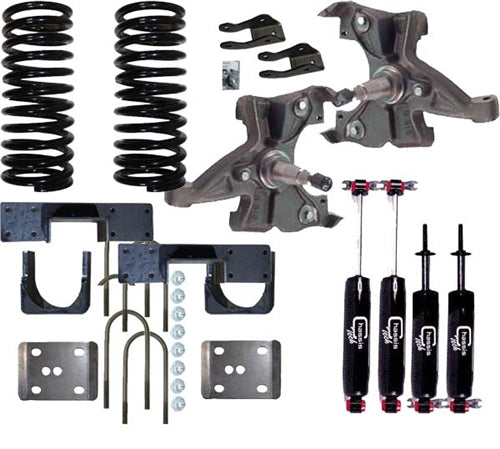 1992-1998 C1500 Silverado Sierra Drop Spindles, Coils, Flip Kit and Shocks