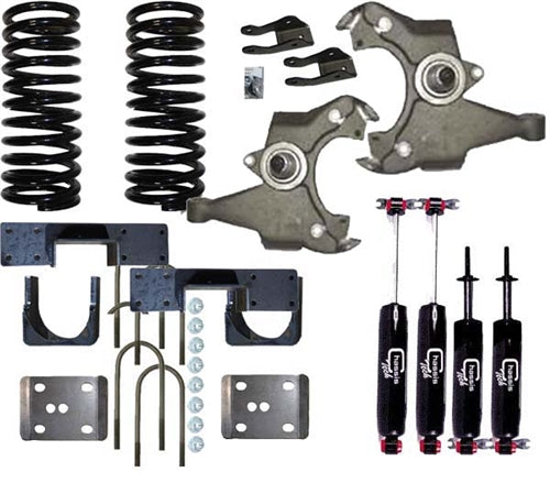 1992-1998 C3500 Silverado Sierra Drop Spindles, Coils, Flip Kit and Shocks