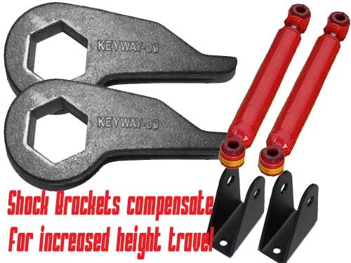 Shock Extenders used/Torsion Keyways shocks keyways not included