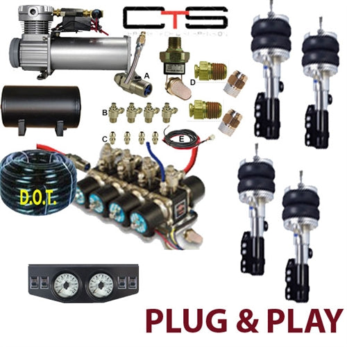 Plug & Play Components, just plug in 1990-1994 Lexus Ls400  Ls430 F=SLEEVE R=SLEEVE With 1/3hp small Compressor