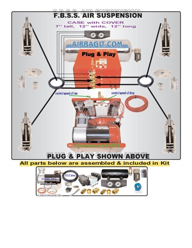 Mitsubishi GALANT 1994-1998 Plug and Play FBSS Complete Air Suspension Kits