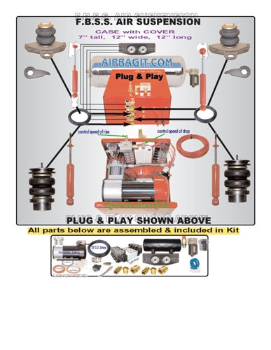 Mitsubishi L200 1997-2006 Plug and Play FBSS Complete Air Suspension Kits