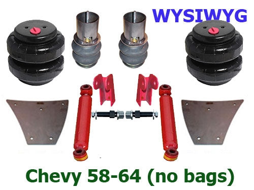 1958-1964 Chev Impala Belair Biscayne Front Air Suspension ride kit