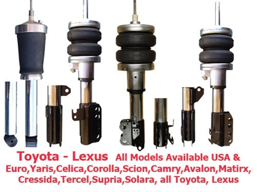 1993-2001 Lexus GS300  GS400  GS430 Front Air Suspension ride kit. AIRBAGIT Airlift or Ridetech? F=STRUT  FRONT AXLE