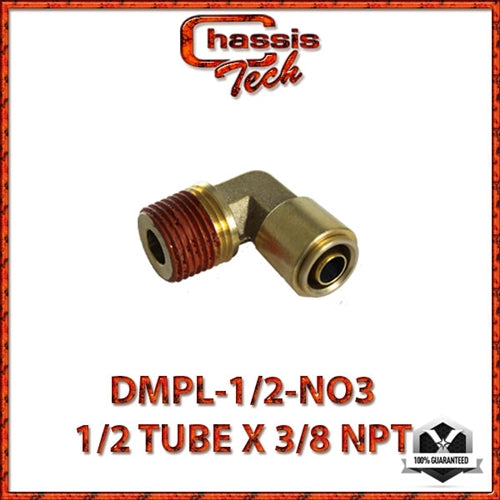 Elbow Male NPT AIRBRAKE FITTING 1/2 tube x 3/8 Male NPT