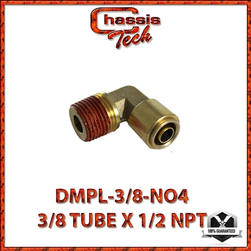 Elbow Male NPT AIRBRAKE FITTING 3/8 tube x 1/2 Male NPT