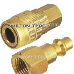 1/4" Male by 3/8" Female NPT Milton style Coupler Connector (2 Pieces) - Air Fittings