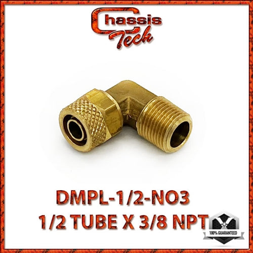 Elbow Male NPT NEVERLEAK FITTING 1/2 tube x 3/8 Male NPT