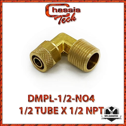 Elbow Male NPT NEVERLEAK FITTING 1/2 tube x 1/2 Male NPT