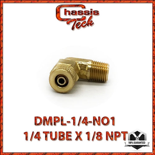 Elbow Male NPT NEVERLEAK FITTING 1/4 tube x 1/8 Male NPT