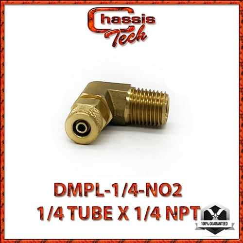 Elbow Male NPT NEVERLEAK FITTING 1/4 tube x 1/4 Male NPT